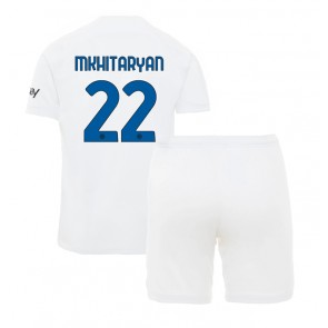 Inter Milan Henrikh Mkhitaryan #22 Gostujuci Dres za Dječji 2023-24 Kratak Rukavima (+ kratke hlače)